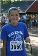 Girl in blue with runner number